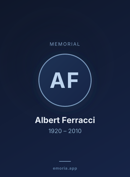 Memorial portrait of Albert Ferracci