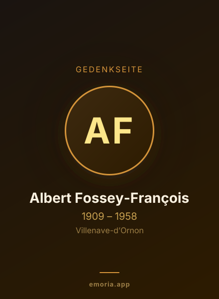 Gedenkportrait von Albert Fossey-François