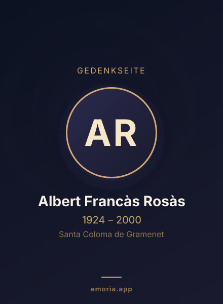 Gedenkportrait von Albert Francàs Rosàs