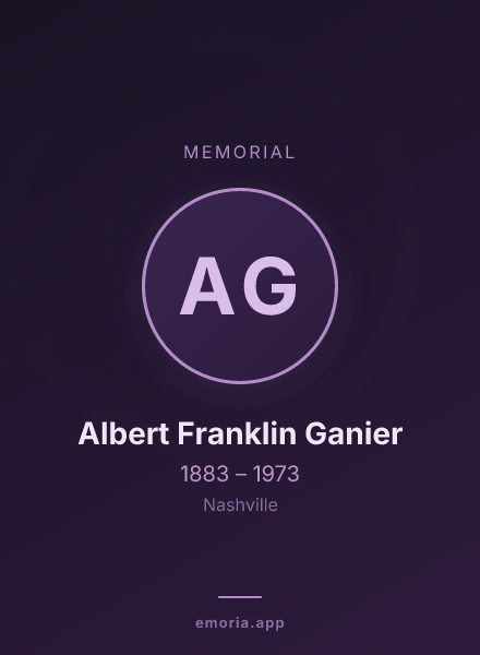Memorial portrait of Albert Franklin Ganier
