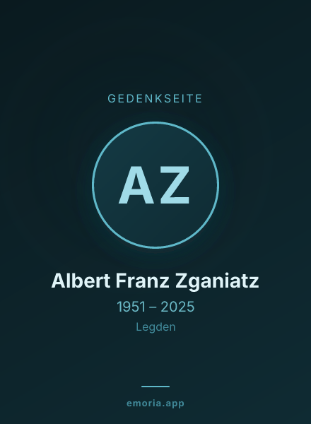 Gedenkportrait von Albert Franz Zganiatz