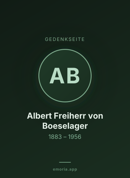 Gedenkportrait von Albert Freiherr von Boeselager