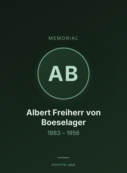 Memorial portrait of Albert Freiherr von Boeselager