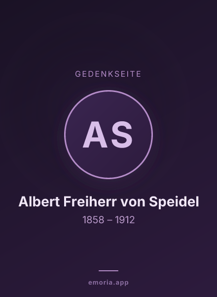 Gedenkportrait von Albert Freiherr von Speidel