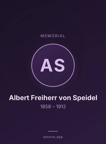 Memorial portrait of Albert Freiherr von Speidel