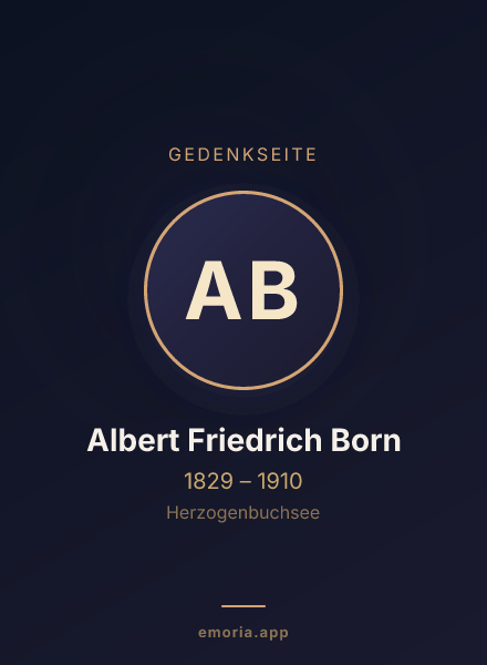 Gedenkportrait von Albert Friedrich Born