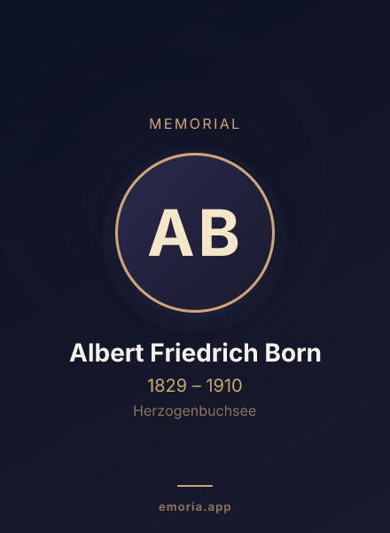 Memorial portrait of Albert Friedrich Born