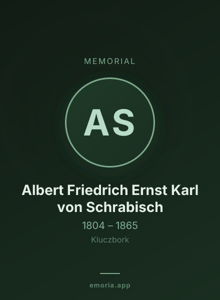 Memorial portrait of Albert Friedrich Ernst Karl von Schrabisch