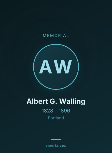 Memorial portrait of Albert G. Walling