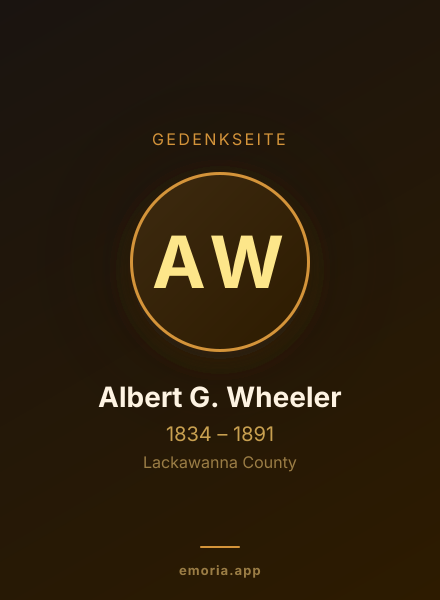 Gedenkportrait von Albert G. Wheeler