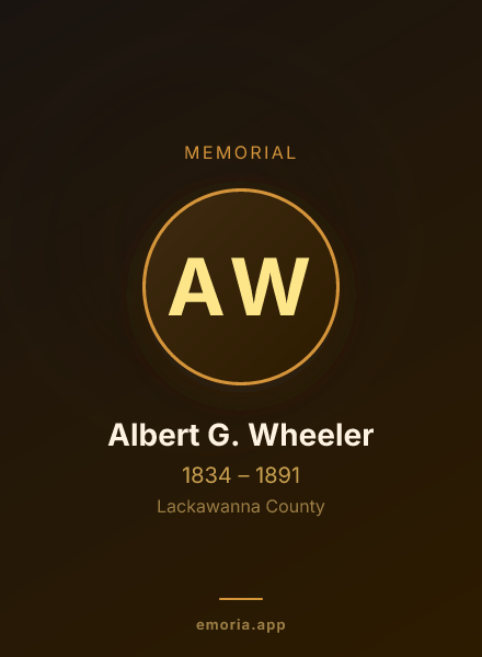 Memorial portrait of Albert G. Wheeler
