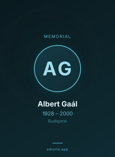 Memorial portrait of Albert Gaál