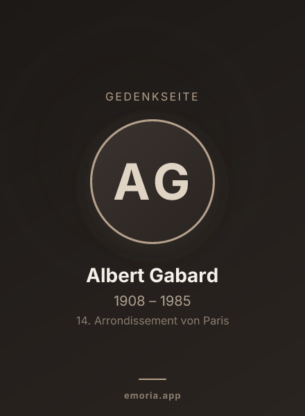 Gedenkportrait von Albert Gabard
