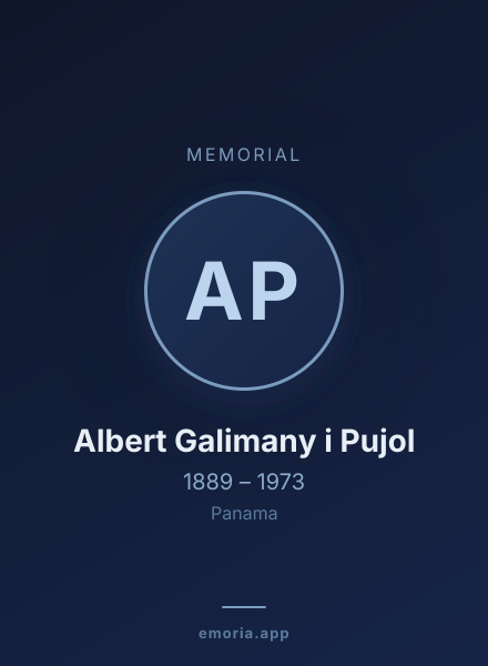 Memorial portrait of Albert Galimany i Pujol