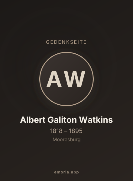 Gedenkportrait von Albert Galiton Watkins