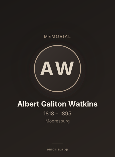 Memorial portrait of Albert Galiton Watkins