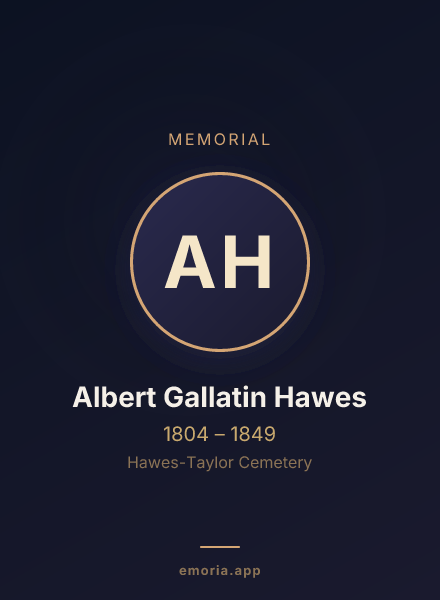 Memorial portrait of Albert Gallatin Hawes