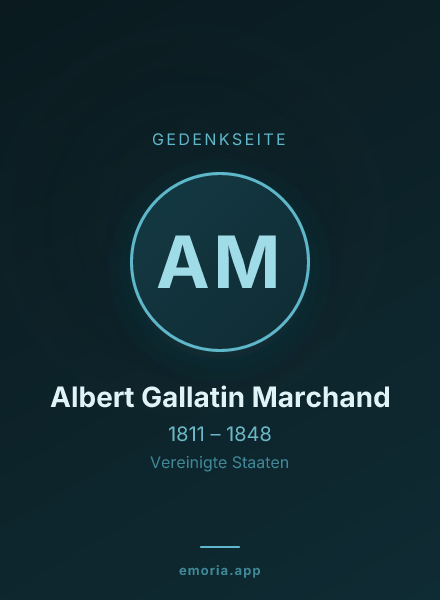 Gedenkportrait von Albert Gallatin Marchand