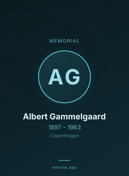 Memorial portrait of Albert Gammelgaard