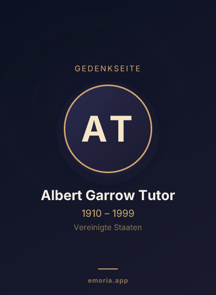 Gedenkportrait von Albert Garrow Tutor