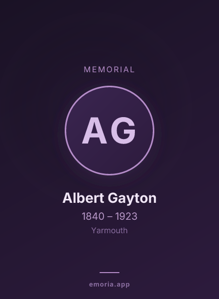 Memorial portrait of Albert Gayton
