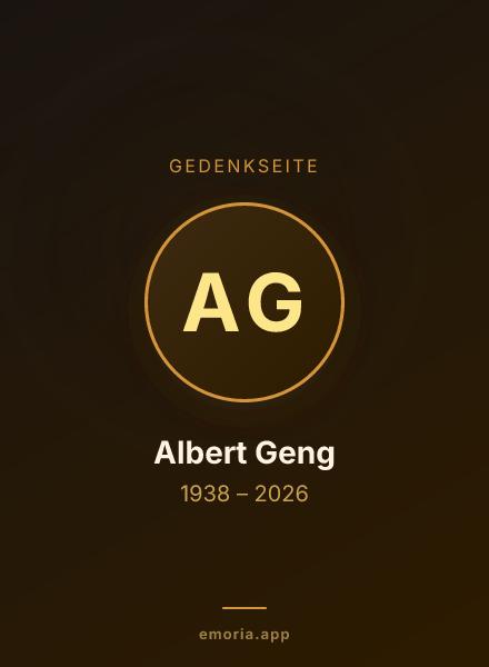 Gedenkportrait von Albert Geng