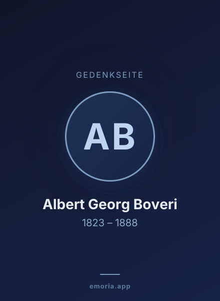 Gedenkportrait von Albert Georg Boveri