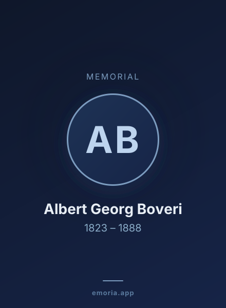 Memorial portrait of Albert Georg Boveri