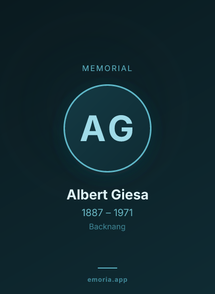 Memorial portrait of Albert Giesa
