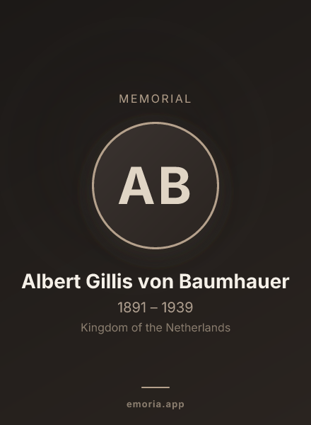 Memorial portrait of Albert Gillis von Baumhauer