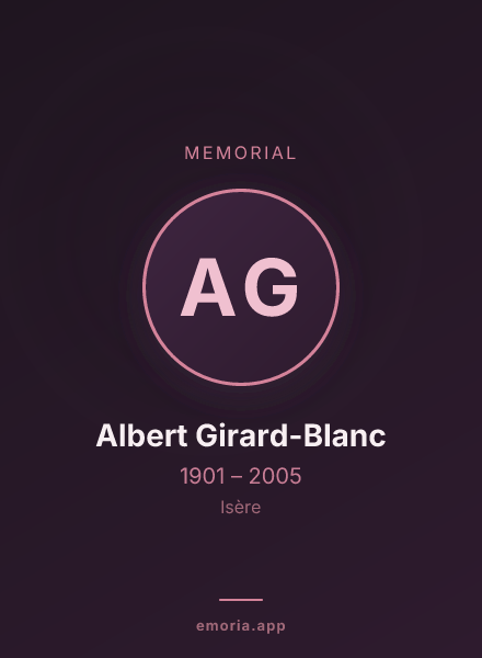 Memorial portrait of Albert Girard-Blanc