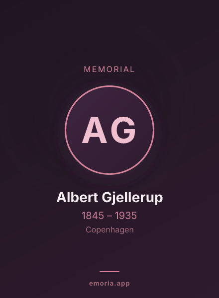 Memorial portrait of Albert Gjellerup