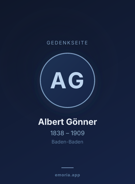 Gedenkportrait von Albert Gönner