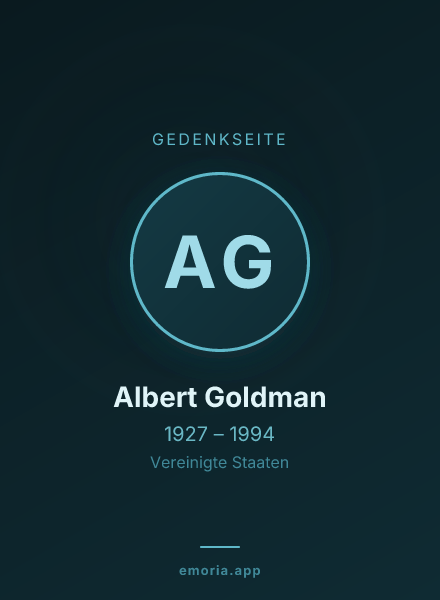 Gedenkportrait von Albert Goldman
