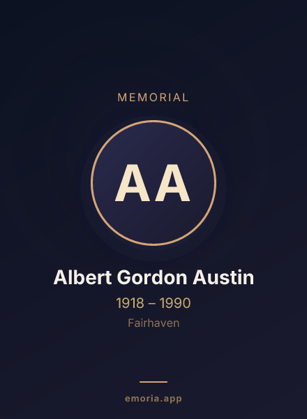 Memorial portrait of Albert Gordon Austin