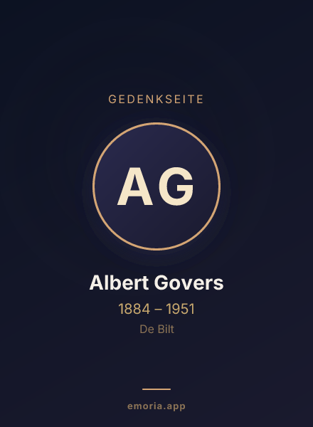 Gedenkportrait von Albert Govers