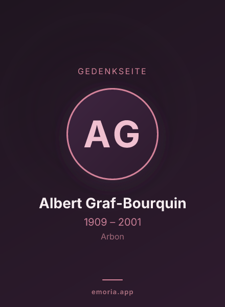 Gedenkportrait von Albert Graf-Bourquin
