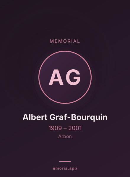 Memorial portrait of Albert Graf-Bourquin