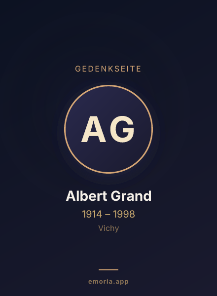 Gedenkportrait von Albert Grand