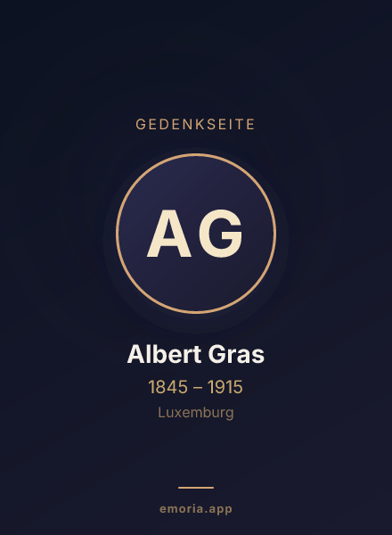 Gedenkportrait von Albert Gras