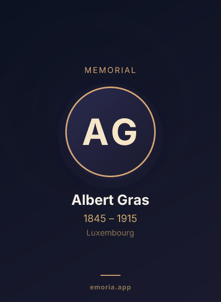 Memorial portrait of Albert Gras