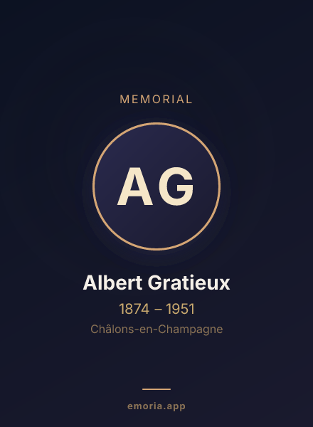 Memorial portrait of Albert Gratieux