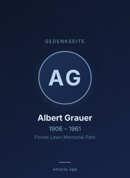 Gedenkportrait von Albert Grauer