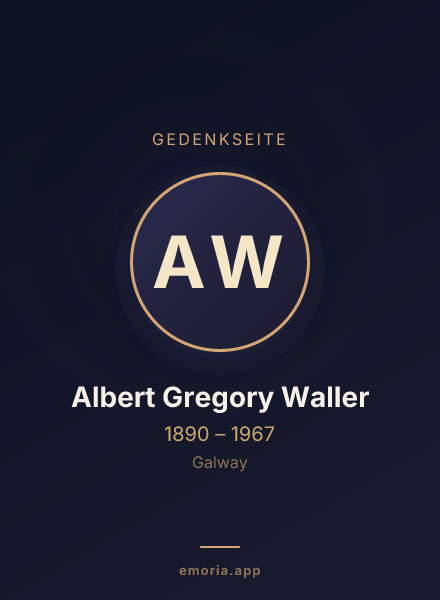 Gedenkportrait von Albert Gregory Waller