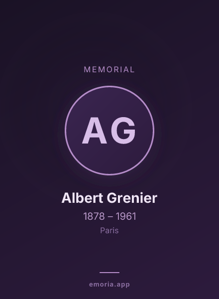Memorial portrait of Albert Grenier