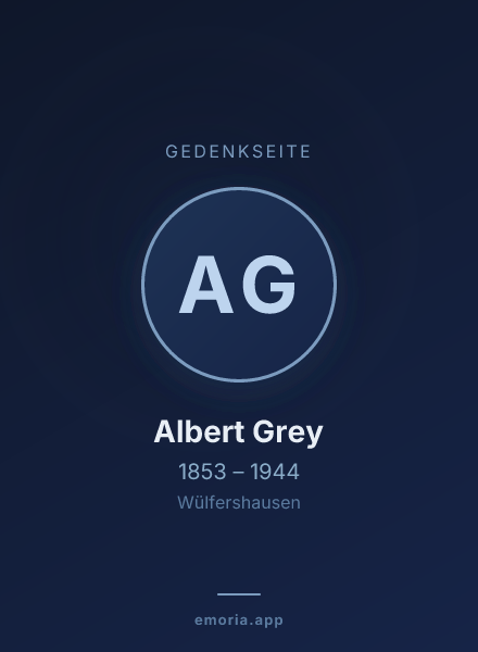 Gedenkportrait von Albert Grey