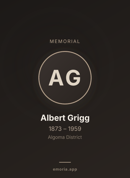 Memorial portrait of Albert Grigg