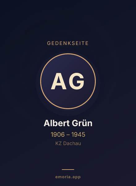 Gedenkportrait von Albert Grün