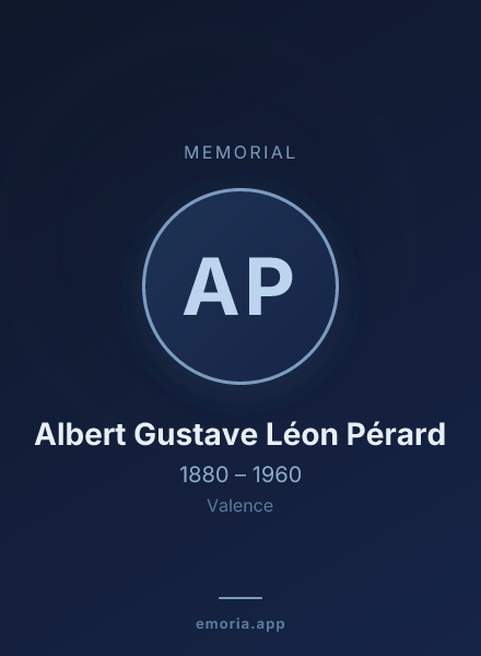 Memorial portrait of Albert Gustave Léon Pérard