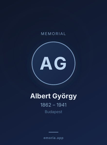 Memorial portrait of Albert György